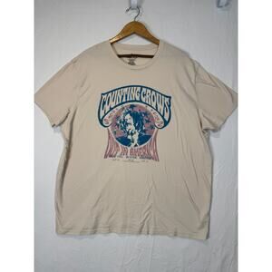 Wrangler Men's T-Shirt Size 2XL Counting Crows Sand Beige